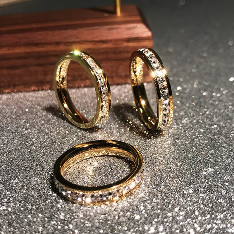 Double Row Zircon Ring
