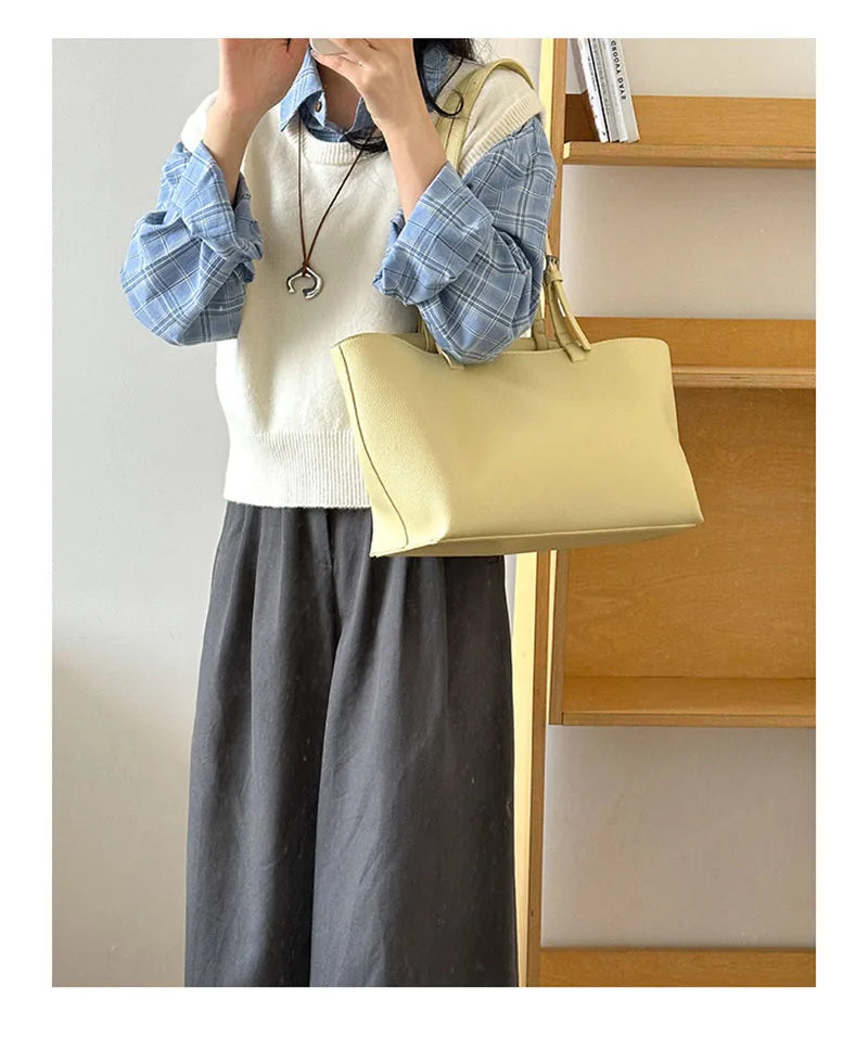 Casual Soft Tote Women Bag PU Leather Shoulder Bags for Women New High Quality Handbags and Purses Large Shopper Purses