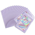 50pcs/lot Thicken Ziplock Bags Holographic Laser Color Plastic Pouch For DIY Jewelry Retail Storage Pouch Zip Lock Bag NO Hole