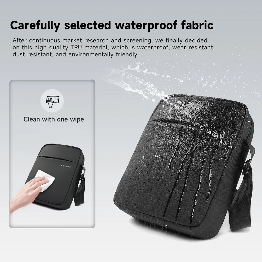 Tigernu Men Messenger Bags Waterproof Shoulder Bags For Men 9.7 11inch IPad Bag Male Business Bags Crossbody Bag Slingbag Mini