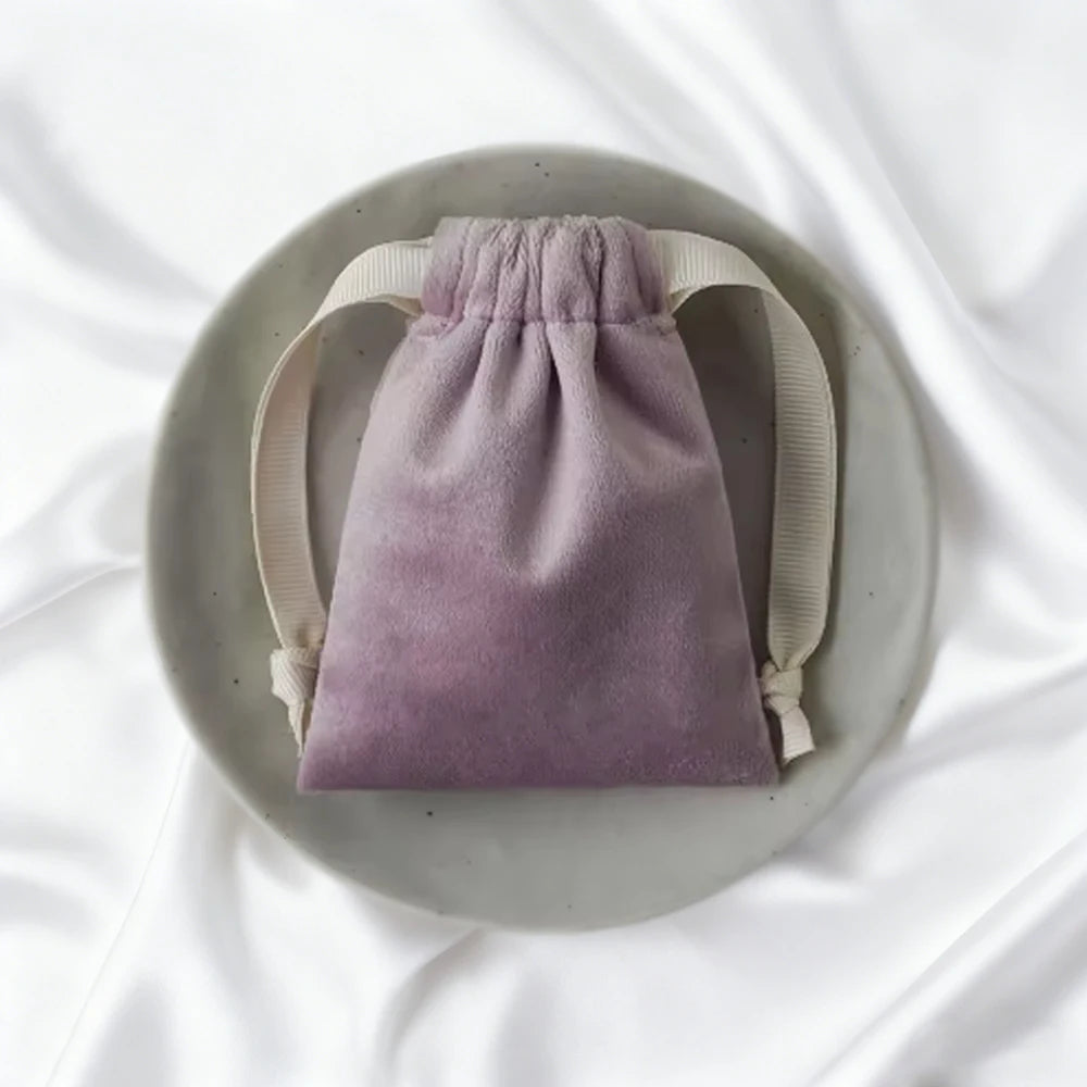 50Pcs Soft Velvet Jewelry Drawstring Bag Gift Packaging Sachet Wedding Birthday Party Favor Candy Storage Display Festival Pouch