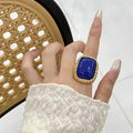 aros vintage etnicos y bohemiosr Trend Accessories Square Resin Opening Ring  free shiping items for girls low price