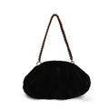 MOODS Pleated Design Faux Fur Shoulder Bags For Women 2024 Luxury Designer Purses And Handbags Winter Warm Soft Plush Hobo Bags