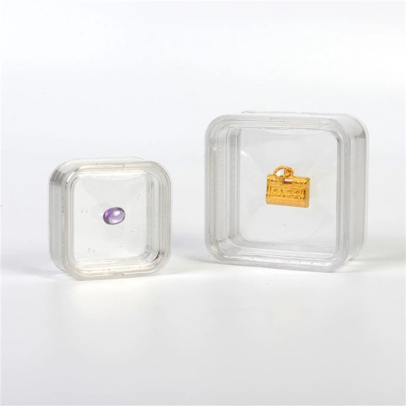 Practical Elasticity Membrane Jewelry Storage Box Transparent 3D Floating Frame Box Display Holder for Necklace Bracelet Earring