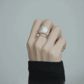 VENTFILLE 925 Sterling Silver Open Pearl Smile Stackable Finger Ring Simple Fashion Cute Adjustable For Female Jewelry Wholesale