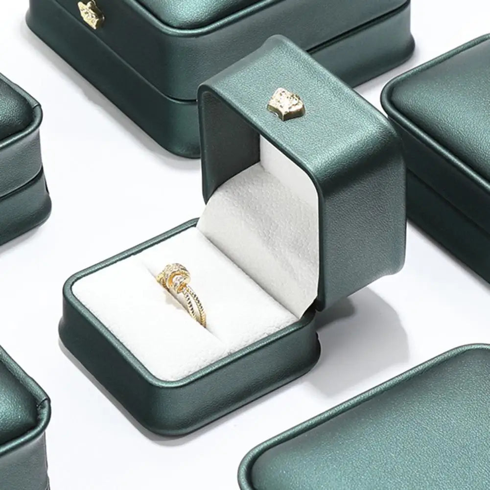 Jewelry Ring Box Engagement Ring Box Soft Velvet Lined Earring Ring Case Jewelry Organizer Exquisite Jewelry Display Case