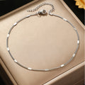 Stainless Steel Anklet New Style Light Luxury Sense of Quality Sequin Chain Fine Delicate Anklet For Women Jewelry Party Gifts