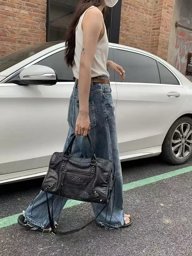 Women Bag Canvas Fashion 2024 New Fashion Red High-Capacity Shoulder Bag Pures and Bags Crossbody Girls Bag
