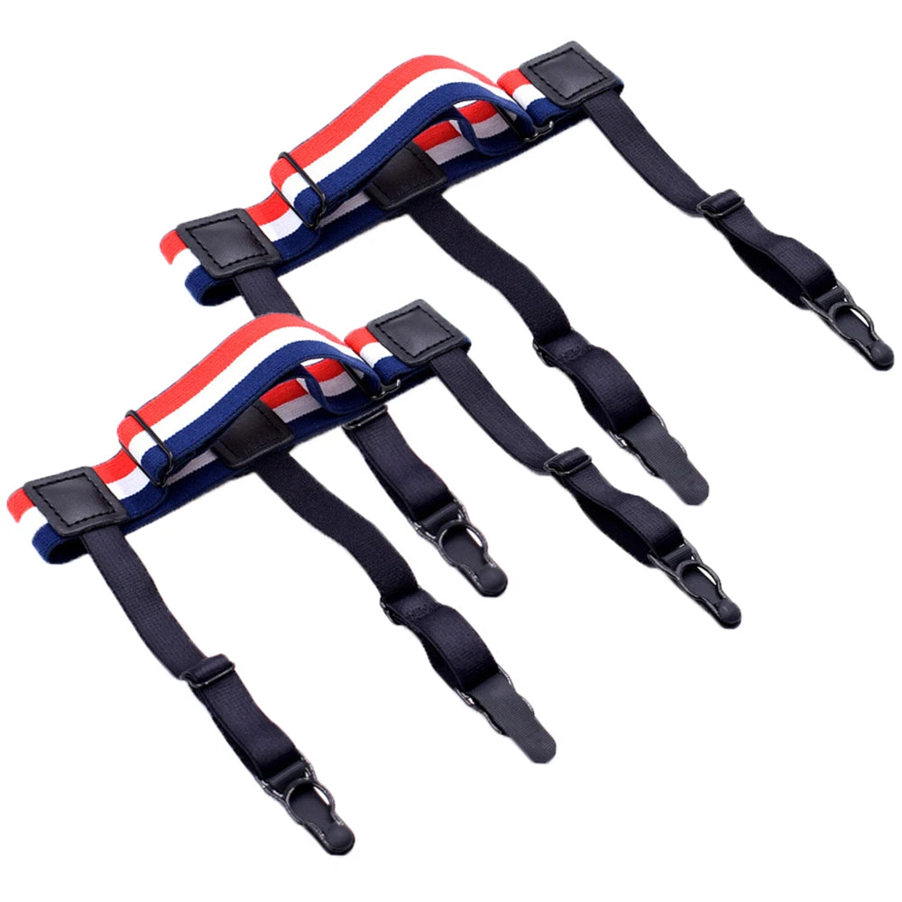 1Pair Classic Men Shirt Stays Belt With Non-slip Locking Clips Fit Business Office Suspender Garter Belt Utility Shirt Accessory