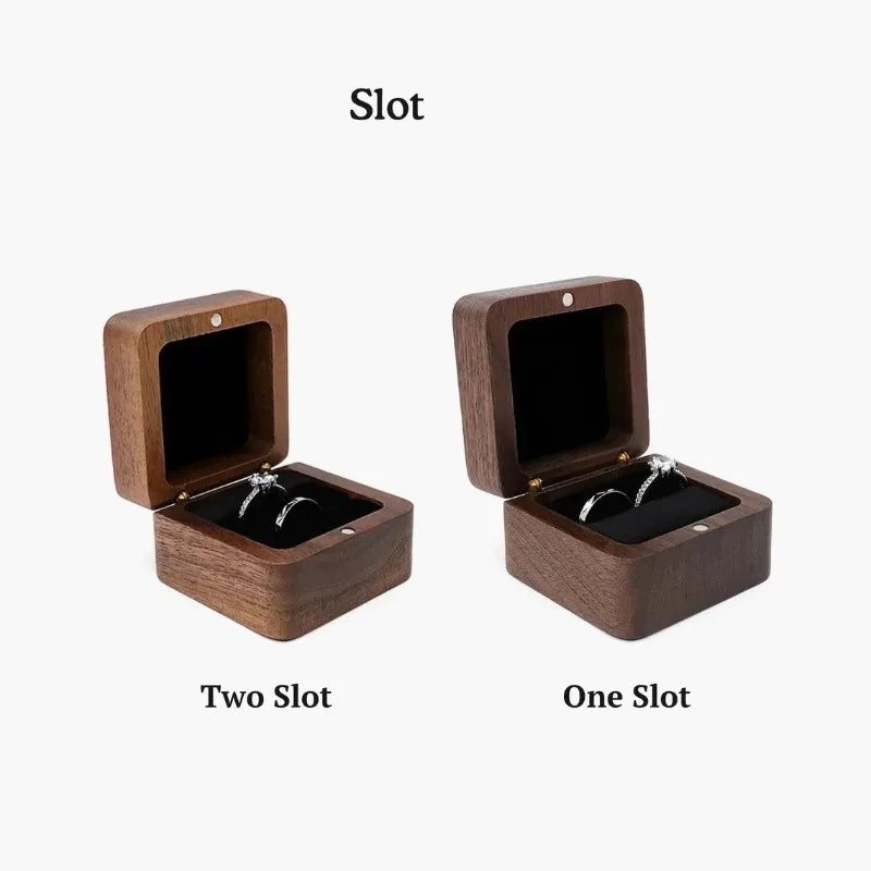 Blank Wood Jewelry Box Wedding Ring Box Earring Rings Jewelry Organizer Luxury Jewelry Anniversary Gift Bracelet Package Case