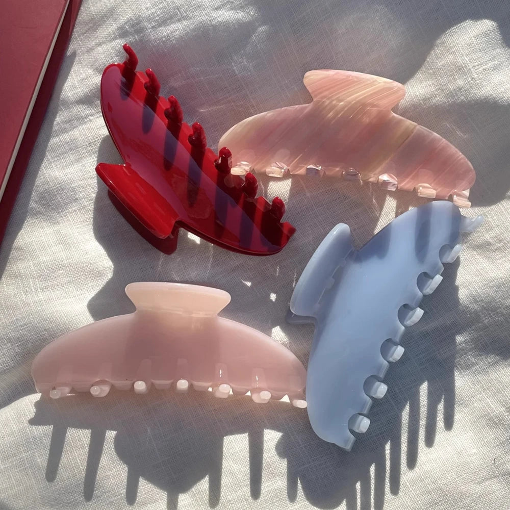 Jelly Light Pink Hair Claw Clip Women Hair Clips Sweet Hair Accessories for Girls