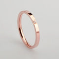 High End Pvd Single Zircon Thin Rings For Women Stainless Steel Ring Cocktail Reception Ring Jewelry Wholesale
