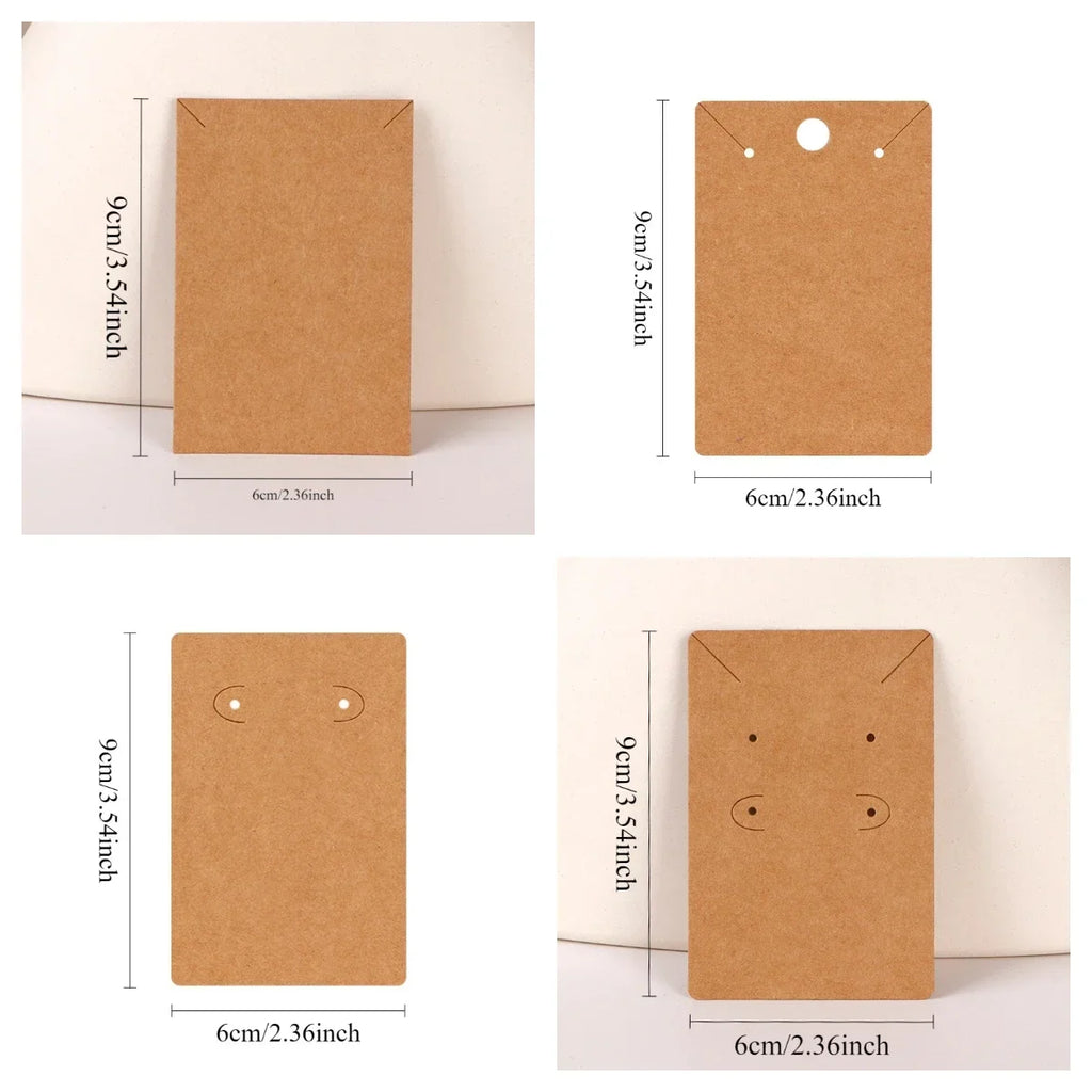50pcs 6x9cm Self-adhesive Plastic Cello Bag Earrings Display Necklace KeyChain Cards For DIY Making Jewelry Packaging Cardboard