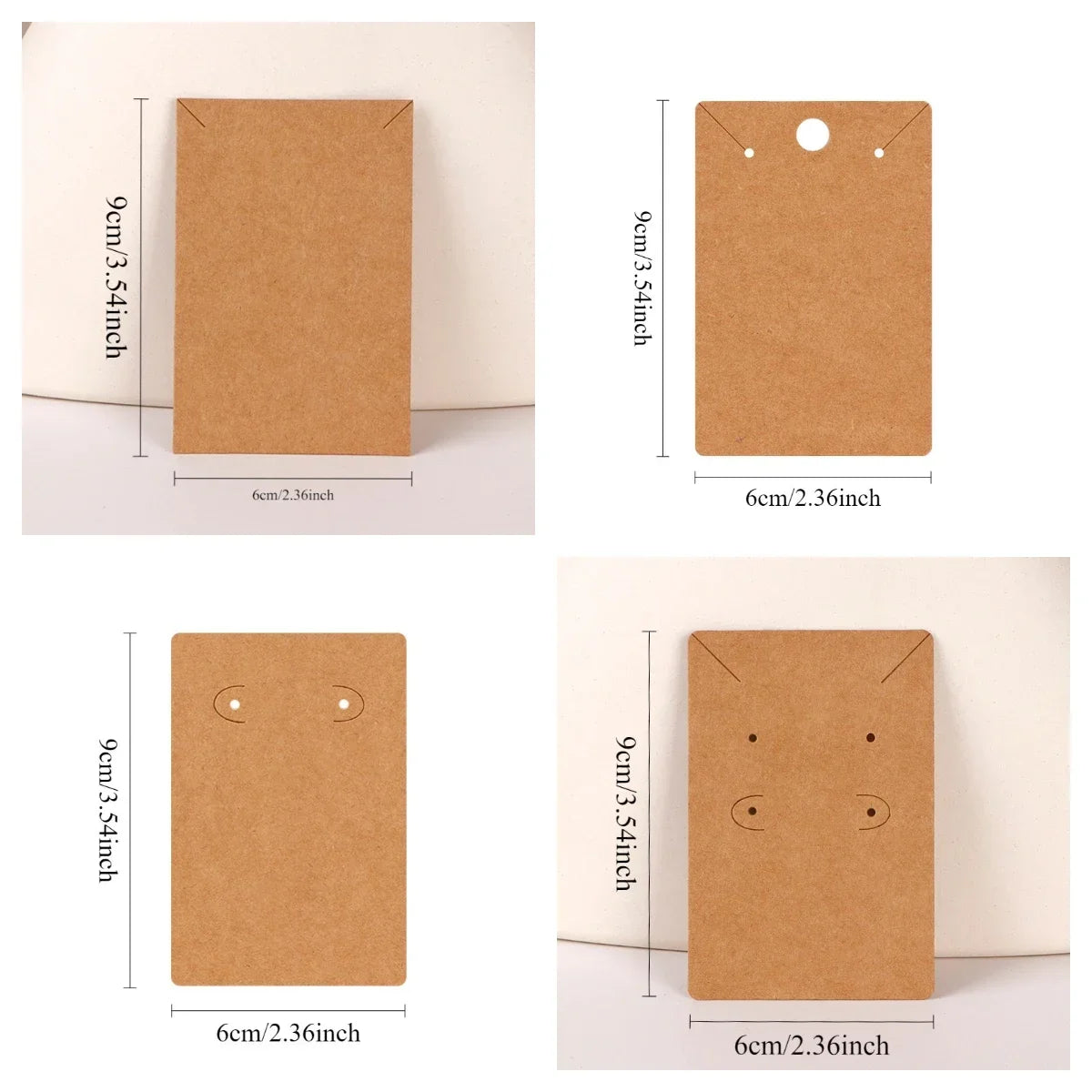 50pcs 6x9cm Self-adhesive Plastic Cello Bag Earrings Display Necklace KeyChain Cards For DIY Making Jewelry Packaging Cardboard