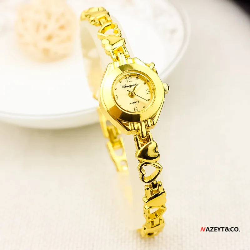 Hollow Out Heart Women Bracelet Watch Fashion Valentine's Day Gift Quartz Ladies' Clock Small Dial Delicate Woman Wristwatch