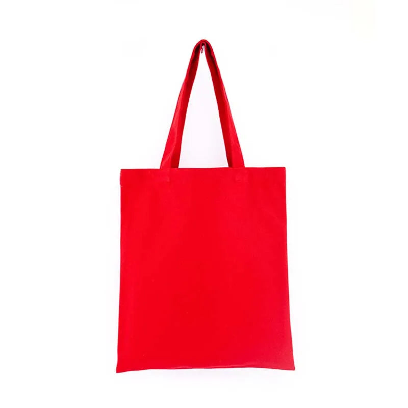 Diy Shopping Bags Women Solid Canvas Bags Casual Tote Shoulder Bags Girls Female Portable Handbags Shopping Bag