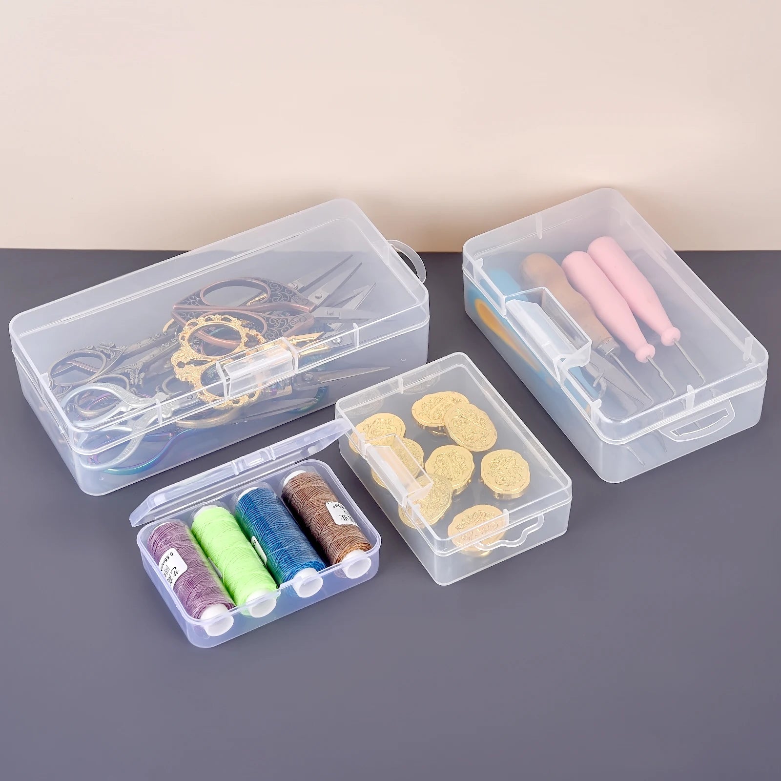 Small Rectangular Plastic Box Storage Boxes Polypropylene PP Parts Transparent Box Sample Packaging Box Jewelry Storage Case