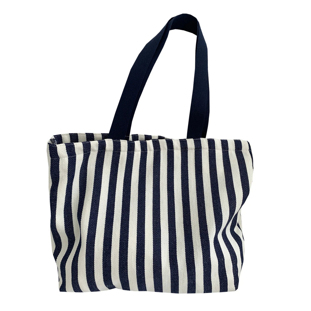 Simple Striped Women's Canvas Casual Shoulder Bags Fashion Large Capacity Ladies Tote Handbags Female Daily Shopping Bags