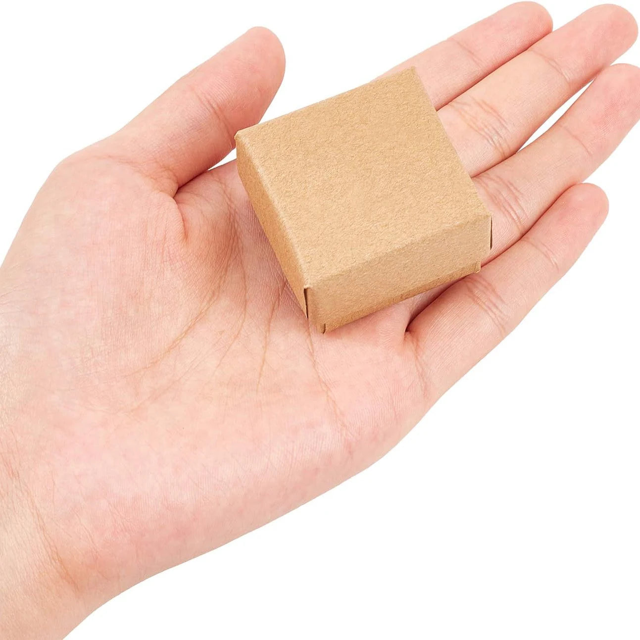 1PC 5x5x3cm Paper Jewelry Box Ring Earring Box Handmde Kraft Wedding Gifts Bracelet Necklace Packaging Box Jewelry Accessories