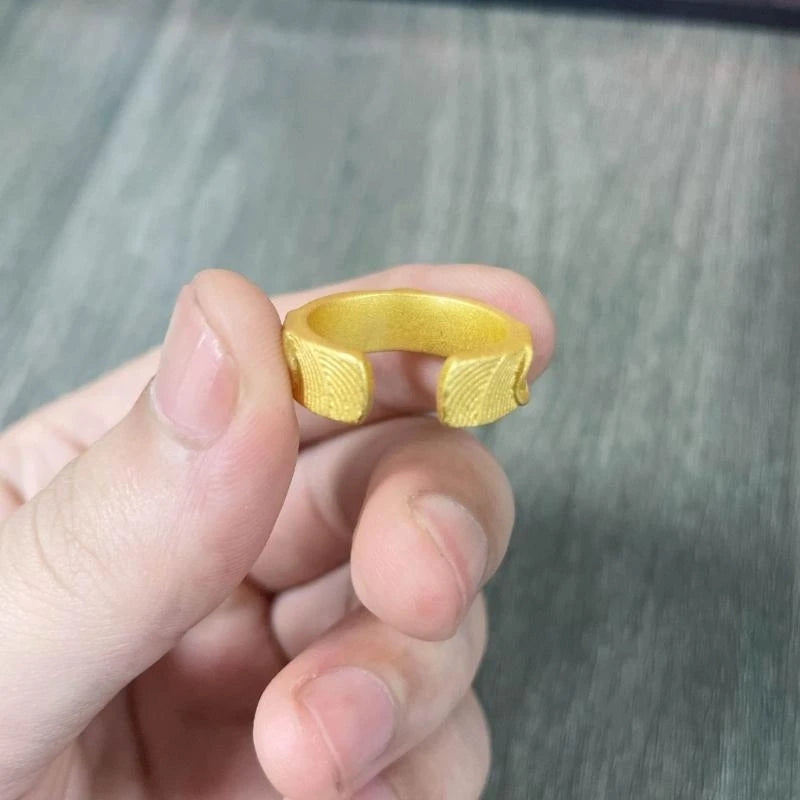 Allergy Free Rings Adjustable Buddhas Half Face Shaped Open Rings Buddhist Finger Rings Ornament Handmade Jewelry