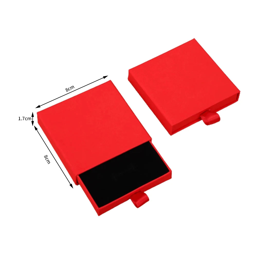 1Pc Thick Kraft Paper Drawer Jewelry Box With Sponge Greet Card for Necklace Bracelet Ring Gift Box Jewelry Packaging Box Joyero