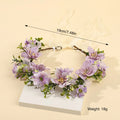 Bohemian Wreath Imitation Flower Hairband For Women Fashion Wedding Hair Accessories Prom Garlands Luxury Bride Hair Jewelry