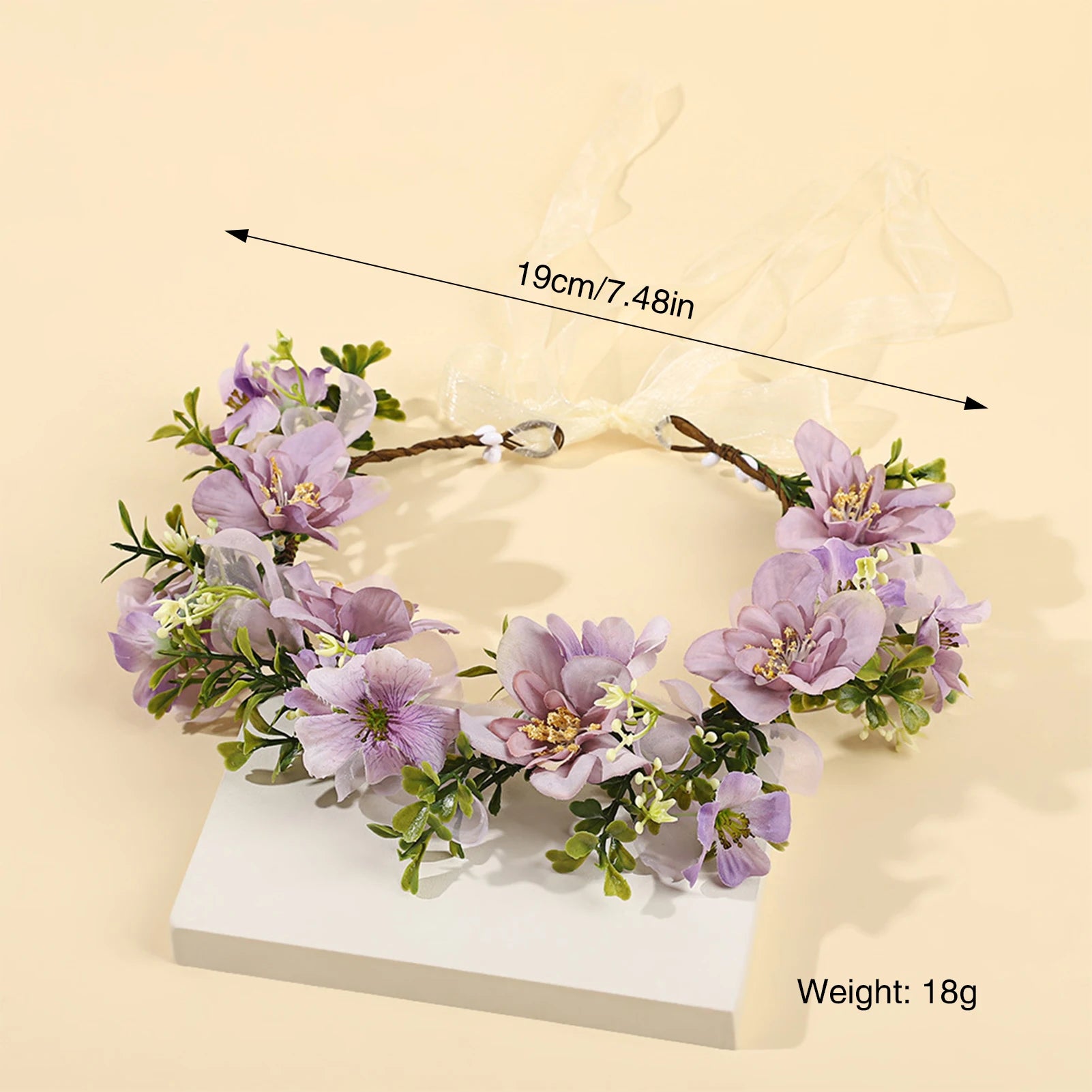Bohemian Wreath Imitation Flower Hairband For Women Fashion Wedding Hair Accessories Prom Garlands Luxury Bride Hair Jewelry