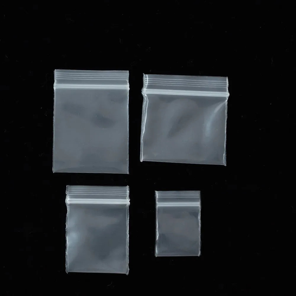 100/300/500Pcs Plastic Transparent Ziplock Bags Food Packaging Jewelry Packing Pouches For Jewelry Display Storage Bag Wholesale