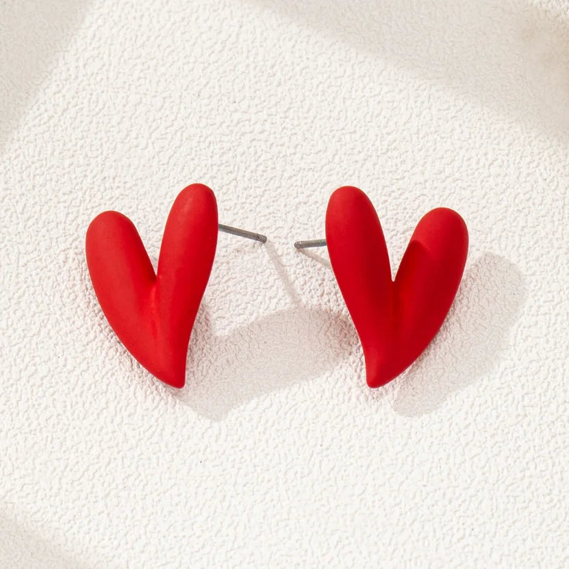 3 Pairs Elegant Design Metallic Enamel Leopard Love Heart Earring Sets Suitable for Party Valentine's Day Give To A Friend Gifts