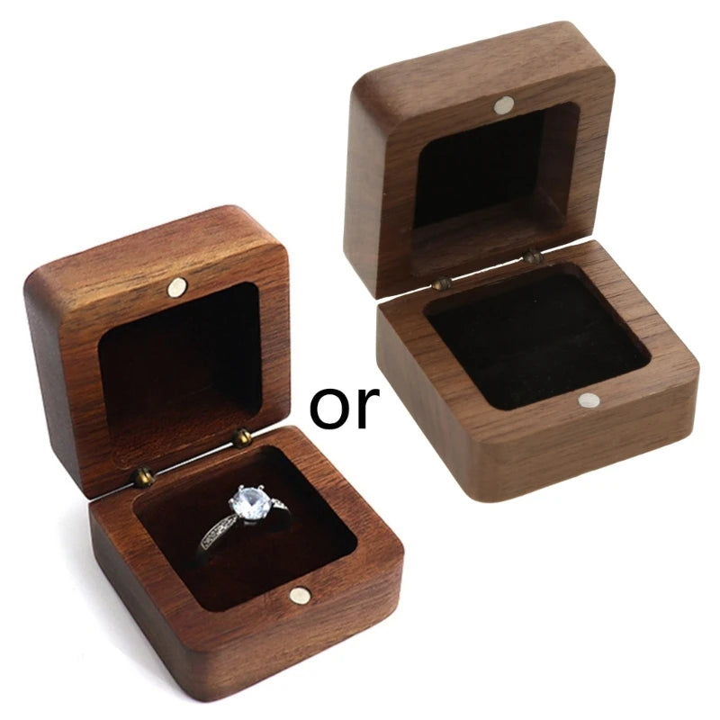 Wood Ring Box Jewelry Boxes and Organizers for Engagement, Proposal, Wedding Gift for Special Occasions