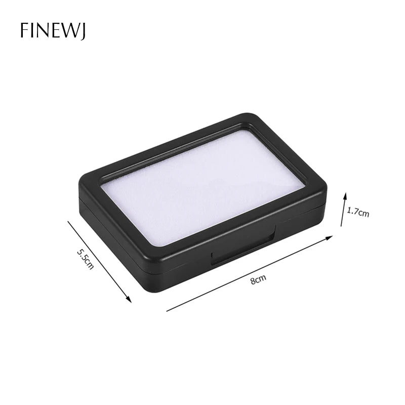 Transparent Glass Top Lid Gem Jar Box Jewelry Gem Display Storage Show Case Tool Pendant Loose Diamond Gemstone Holder Container