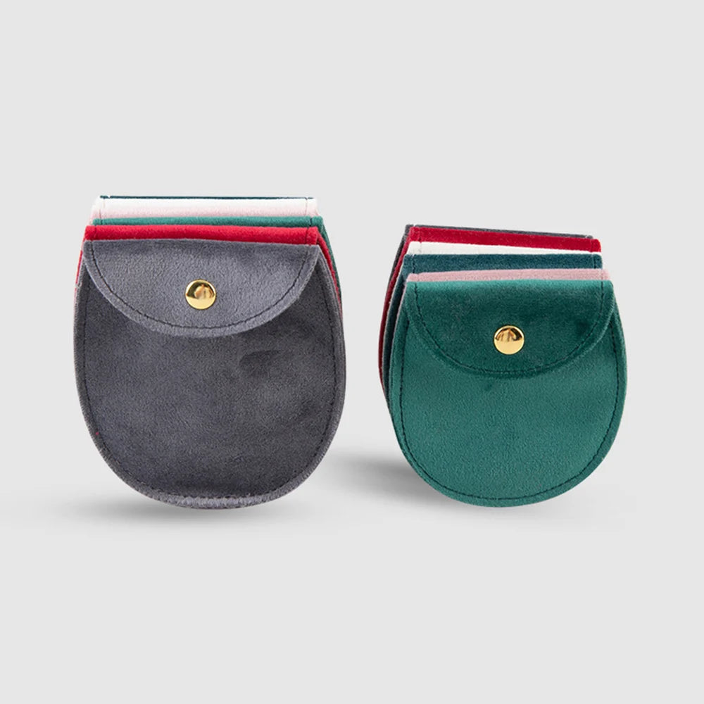 Jewellery Pouch Snap Button Soft Velvet Bag Envelope Jewelry Packaging Bag Wedding Gift Bracelet Necklace Earrings Rings Storage