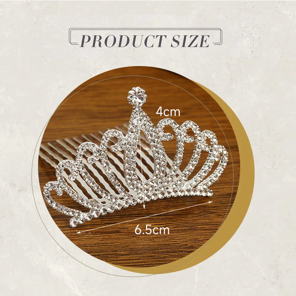 Crown Headdress Children's Birthday Gift Korean Version Of The Princess Performance Comb Hair Accessories Hairpin Bridal Tiara