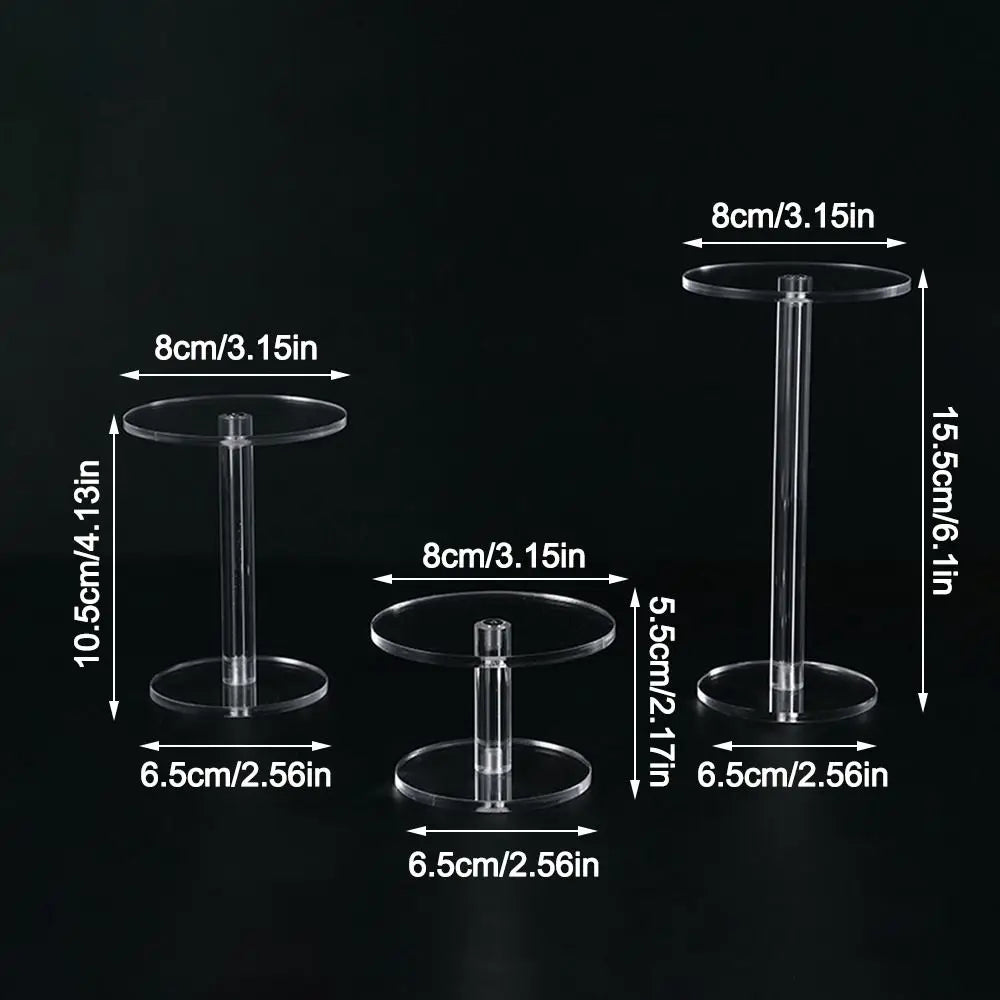 Transparent Frame Round Jewelry Blind Box Display Stand Acrylic Clear Bracelet Organizer Shelf
