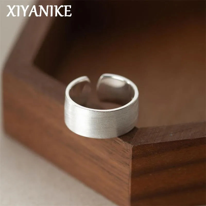 XIYANIKE Simple Wide Open Cuff Finger Rings For Women Girl Korean Fashion Adjustable Jewelry Gift Party кольцо женск