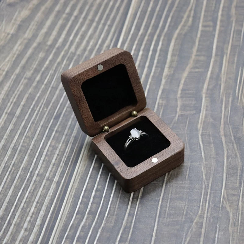 Wood Ring Box Jewelry Boxes and Organizers for Engagement, Proposal, Wedding Gift for Special Occasions