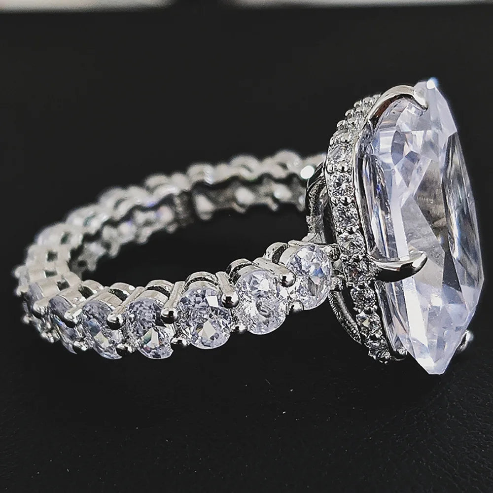 Luxury Vintage Retro 925 Sterling Silver Designer Engagement Ring for Women Party Lady Gift Finger Jewelry Wholesale