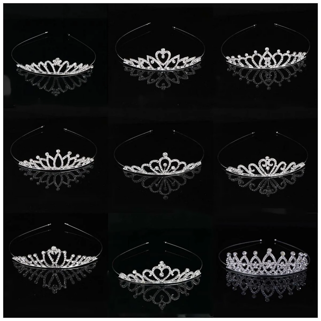 Women's Hair Crown Bridal Wedding Tiara Hair Ornament Girls Rhinestone Crystal Tiara Fashion Alloy Hair Jewelry Gift