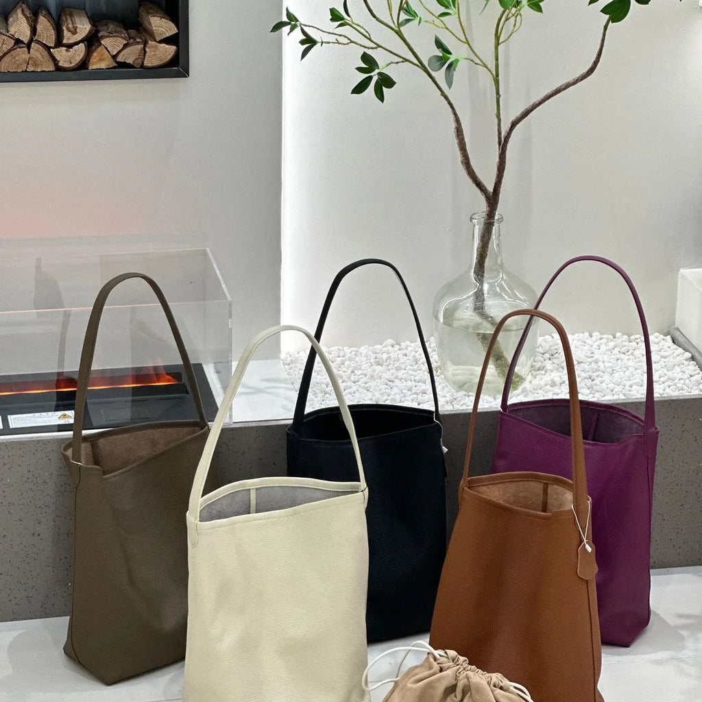 MENDY Bucket Bag Large Women's Bag Tote Bag Shoulder Bag Luxury Designer Genuine Leather Handbag Japanese Popular Bag Soft Row