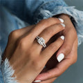 2026 Classic Simple Design Wedding Engagement Rings for Women Mosaic Square Crystal Cubic Zirconia Brilliant Luxury Jewelry