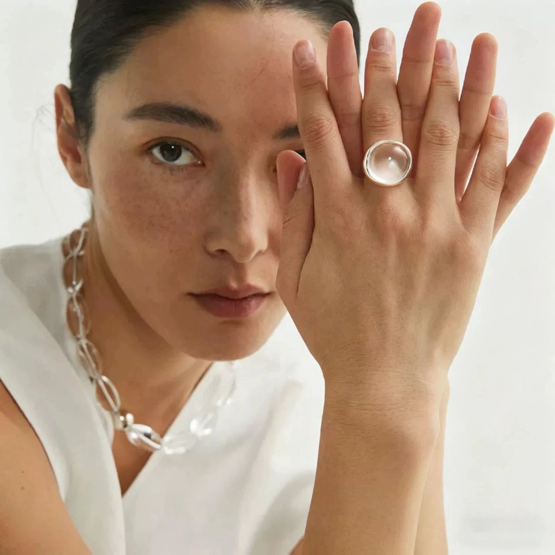 XIYANIKE Elegant Transparent Crystal Adjustable Finger Rings For Women Girl Fashion New Jewelry Gift Party Wholesale кольцо