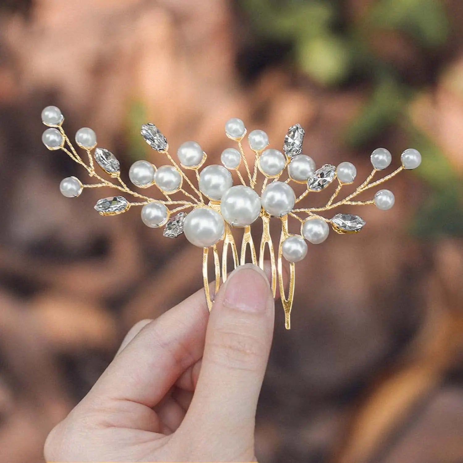 Wedding Alloy Pearl Hair Comb Jewelry Girls Handmade Hairpin Hair Comb Bridal Tiaras Wedding Hair Accessory Jewelry Gift