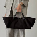 Women's Canvas Leather Totes Handbag Commuting Shoulder Crossbody Armpit Bag Leisure Versatile Casual Chic Stylish Clutch