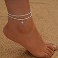 7pc/set Bohemian Rice Beads Starfish Pendant Anklet Set Fashion Summer Beach Sea Shell Multilayer Ankle Bracelet On Foot Jewelry
