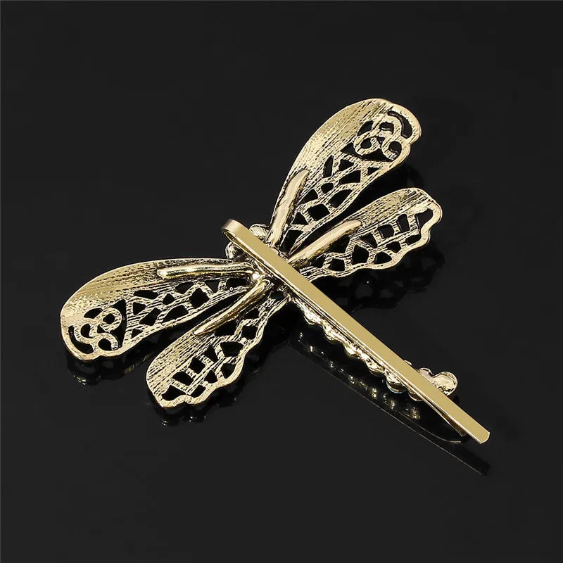 Cartoon Dragonfly Hairpin Hair Clips Barrettes For Women Fashion Metal Jewelry Gift