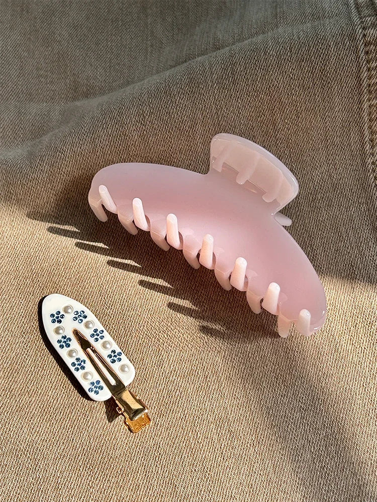 Jelly Light Pink Hair Claw Clip Women Hair Clips Sweet Hair Accessories for Girls