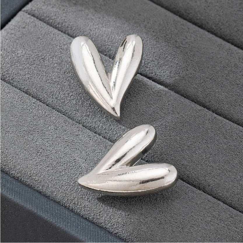 3 Pairs Elegant Design Metallic Enamel Leopard Love Heart Earring Sets Suitable for Party Valentine's Day Give To A Friend Gifts