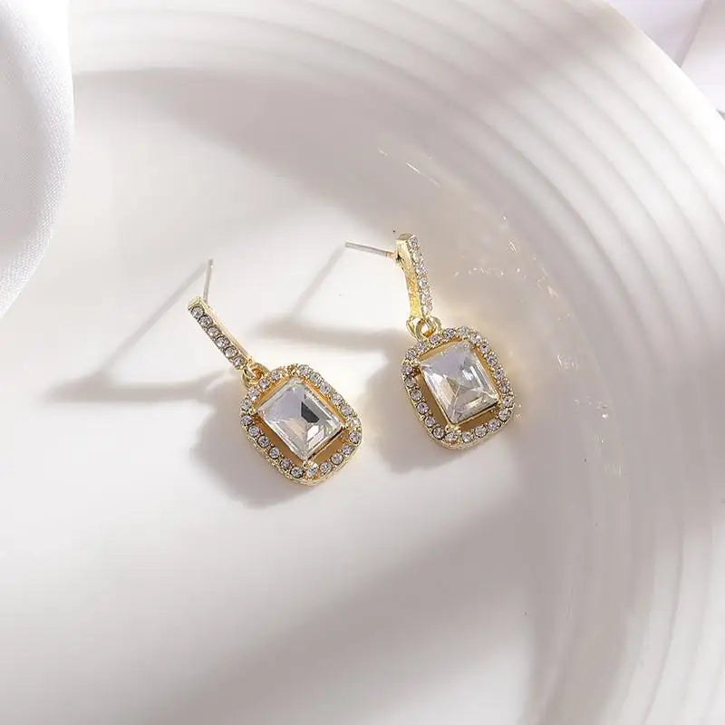 Green Crystal Butterfly Earrings