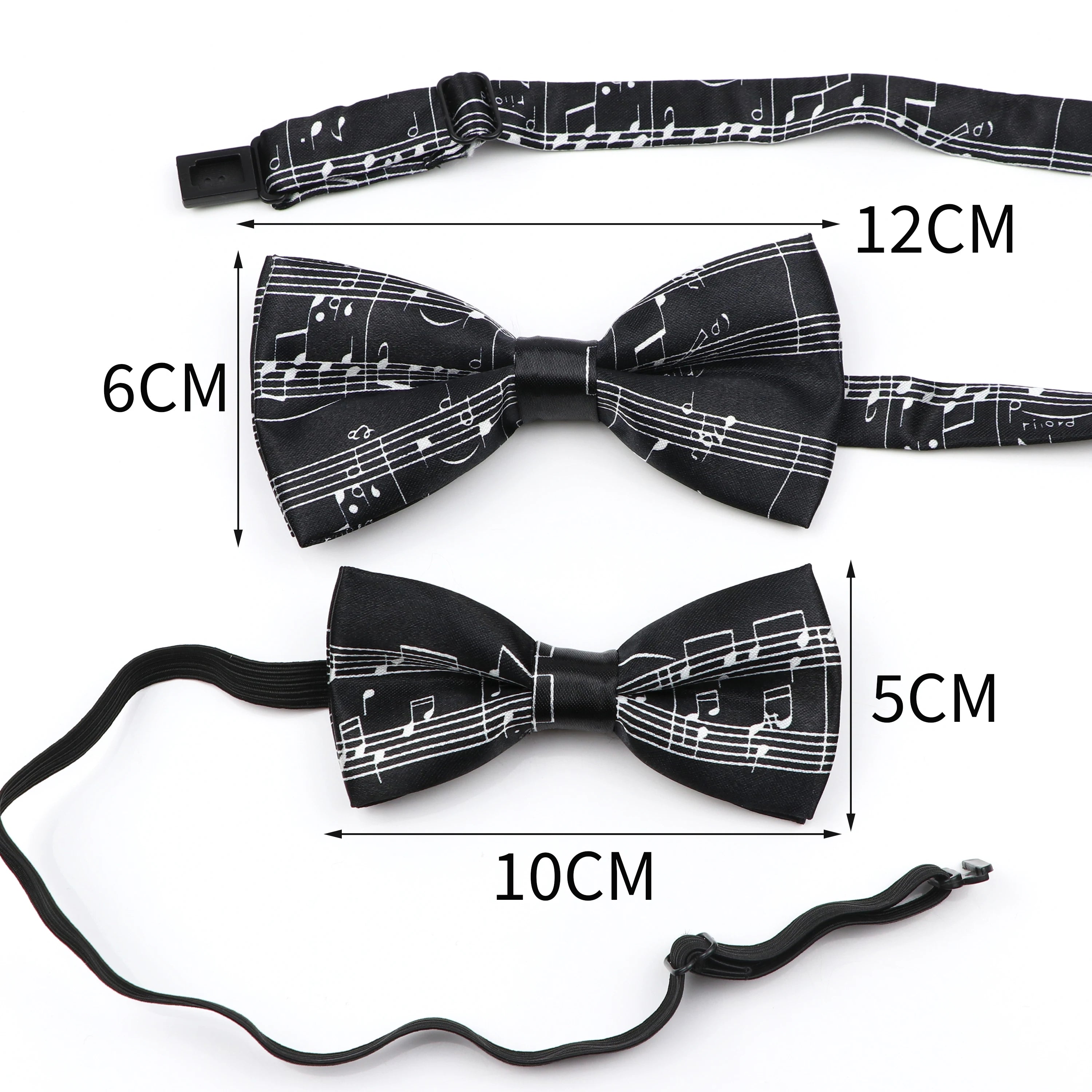 Novelty Musical Notes Printed Suspender Bowtie Sets For Men Kids Elastic Y-back Straps Butterfly Wedding Groomsman Accessory