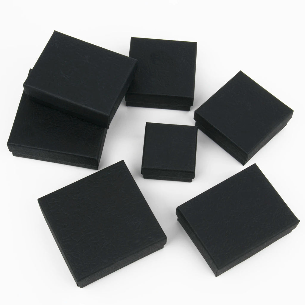 1PC Black Paper Jewelry Box Bracelet Necklace Ring Earring Box Handmde Kraft Wedding Gifts Packaging Box Jewelry Accessories